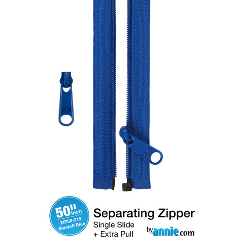 ZIPPER 50" SEPARATING BLASTOFF BLUE