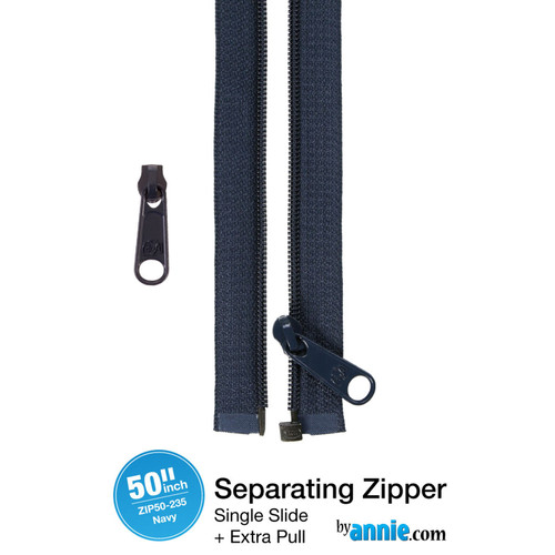 ZIPPER 50" SEPARATING NAVY