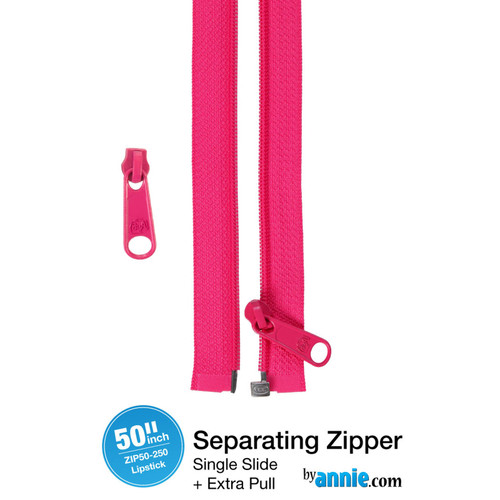 ZIPPER 50" SEPARATING LIPSTICK