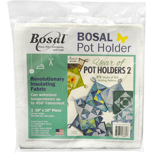 INSULATING FABRIC 10" X 10" POT HOLDER