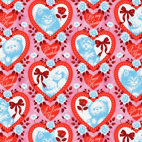 BE MY VALENTINE 350 25992 ORG DBL GAUZE 50"