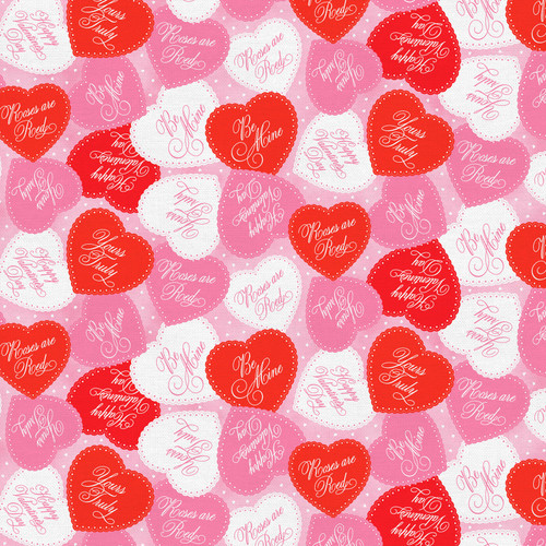 BE MY VALENTINE 350 26000 ORG DBL GAUZE 50"