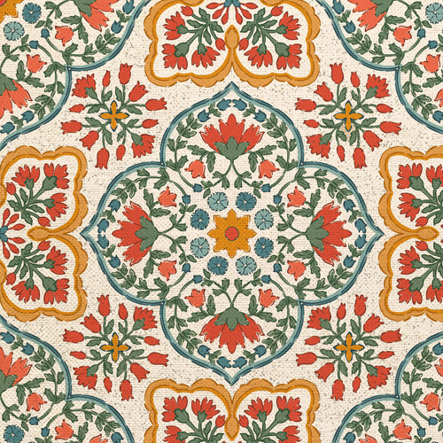 BLOCKPRINT CHIC 360 25913 ORG COT CANVAS 58"