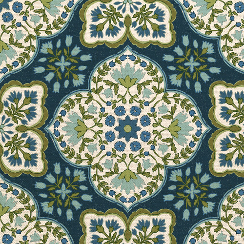 BLOCKPRINT CHIC 360 25914 ORG COT CANVAS 58"