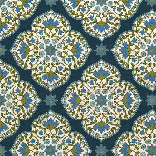 BLOCKPRINT CHIC 360 25918 ORG COT CANVAS 58"