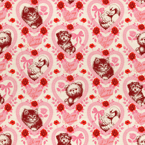 BE MY VALENTINE 360 25993 ORG COT CANVAS 58"