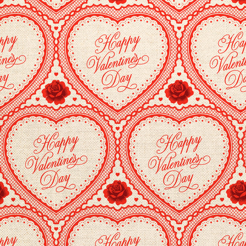 BE MY VALENTINE 360 25996 ORG COT CANVAS 58"