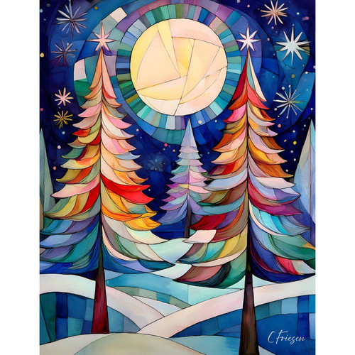 NOTE CARD CHRISTMAS CHROMATIC PK OF 6 EA