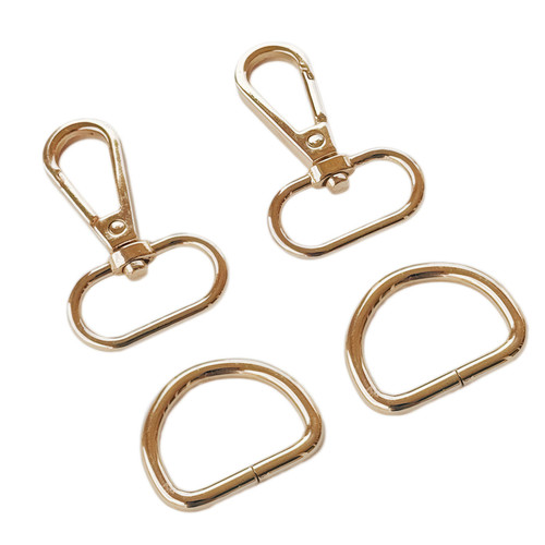SWIVEL HOOK & D RING 1" ROSE GOLD