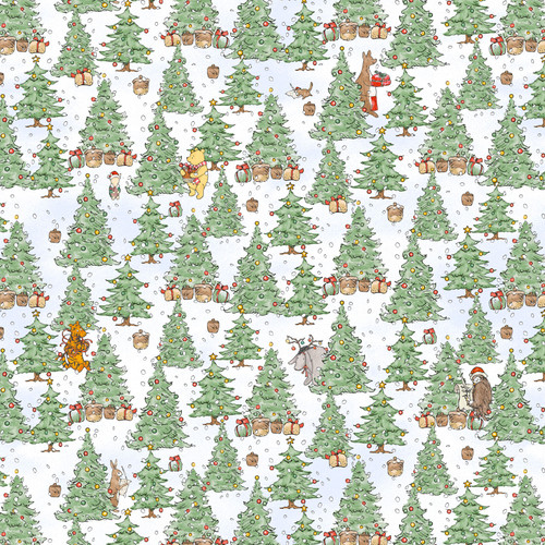 CHRISTMAS POOH CRNR 9121MK 60 DIGITAL MINKY 60"