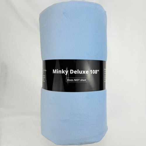 YD CUT MINKY SOL 108" BABY BLUE 3yd