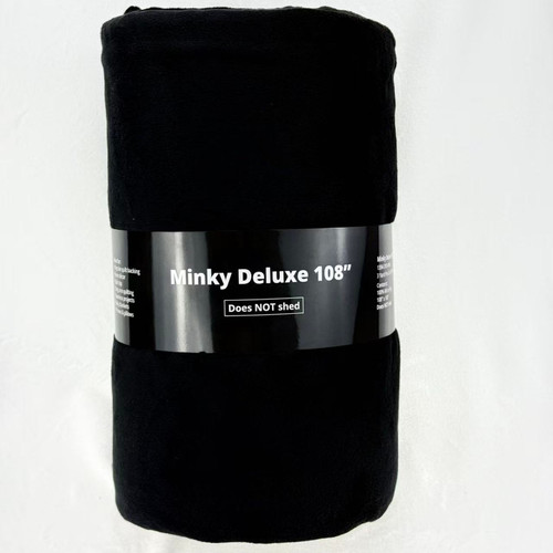 YD CUT MINKY SOL 108" BLACK 3yd