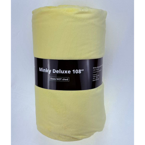 YD CUT MINKY SOL 108" BUTTER 3yd