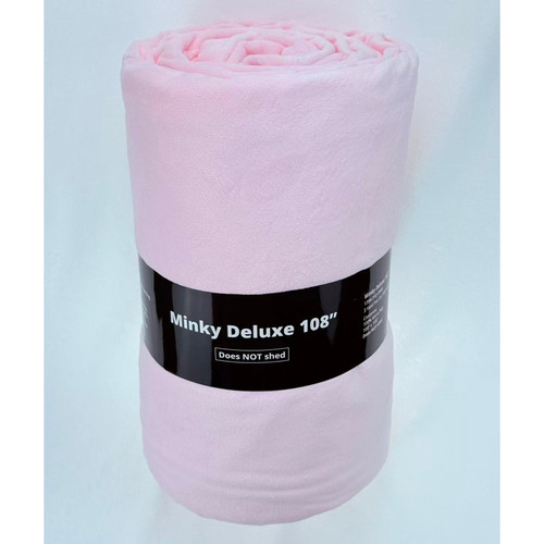 YD CUT MINKY SOL 108" PINK 3yd