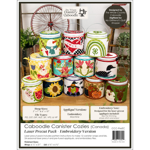 PRECUT PK EMBROID CAN COZIES CA PK OF 6 EA