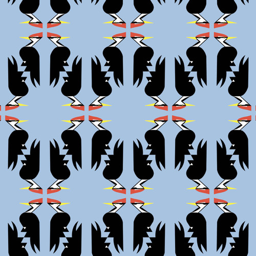 WOODLAND WONDERS CH 465 BLUE ORG POPLIN