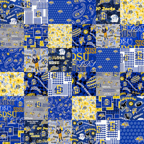 COLLEGE COT PRT 1363 S DAKOTA ST CHEATER QUILT 60"