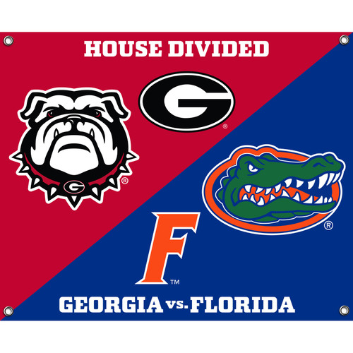COLLEGE SPIRIT BANNER HOUSE DIVIDED GA-FL PK OF 8 EA
