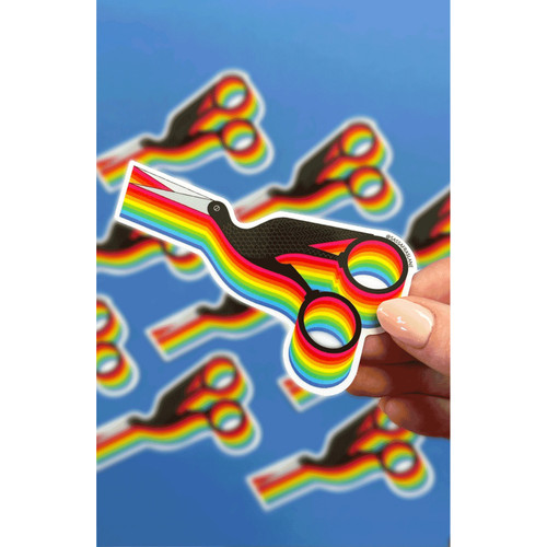STICKER RAINBOW STORK PK OF 6 EA
