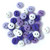 TINY BUTTONS .25"40ct VIOLET PK OF 3 EA