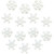 SHAPED BUTTON SNOWFLAKES PK OF 3 EA