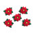 BUTTONS POINSETTIAS BUTTON THEME PACKS PK OF 3 EA
