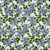 GRANDMA'S WALLPAPER 191P 26780 WHITE/BLUE SATEEN 118"