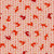 YEAR OF THE HORSE 340 26741 RED ON WHITE SATEEN 45"
