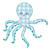 IRON ON APPLIQUE OCTOPUS PK OF 6 EA