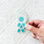 STICKER BOBBIN CHICKEN TEAL PK OF 6 EA