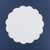 BLANK TABLE ROUND SCALLOPED