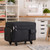 XL FLAT TOP SEWING TOTE BLACK QUILTED NEW
