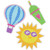 SUMMER TIME DIAMOND PAINTING STICKER KIT PK OF 6 EA