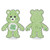 GOODLUCK BEAR DIAMOND PAINTING PAL KIT PK OF 4 EA