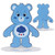 GRUMPY BEAR DIAMOND PAINTING PAL KIT PK OF 4 EA