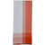 TEA TOWEL STR BORD ORANGE WH PK OF 6 EA