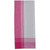 TEA TOWEL STR BORD PINK WH PK OF 6 EA