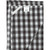 TEA TOWEL HOUSE CHECK BLACK PK OF 6 EA