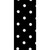 TEA TOWEL POLKA DOT BLACK PK OF 6 EA
