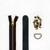 KIT FREMONT BLACK LEATHER ANTIQUE BRASS