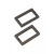 RECTANGLE RING 1" 2ct BLACK (METAL)