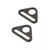 TRIANGLE RING 1" 2ct BLACK (METAL)