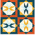 QUILTING ROCKSTAR 120 22264 NAVY/GOLD (8 PNLS PER BOLT)