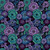 GRANDMOTHER'S GARDEN 120 24007 GREEN/PURPLE