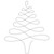STENCIL CHRISTMAS TREE 4" PK OF 6 EA
