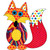 APPLIQUE FRISKY FOX RED
