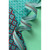 ZIPPER 108" TEAL STRIPE NYLON (#5 COIL) NICKEL