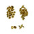 DOUBLE CAP RIVETS 25ct GOLD PK OF 6 EA