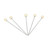 PIN GLASS HEAD 1.25"80c IVORY PK OF 5 EA