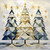 NOTE CARD TRI-GOLD TRIO PK OF 6 EA